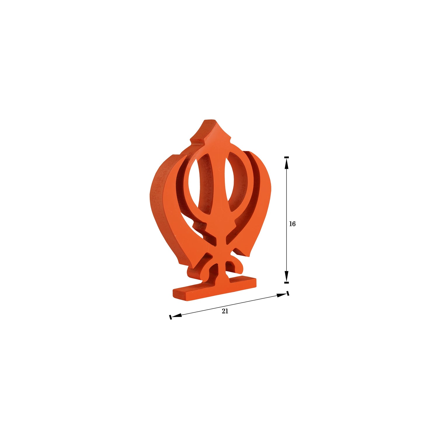 Khanda - Kesri Table Shelf Sikh Temple Decor