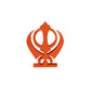 Khanda - Kesri Table Shelf Sikh Temple Decor