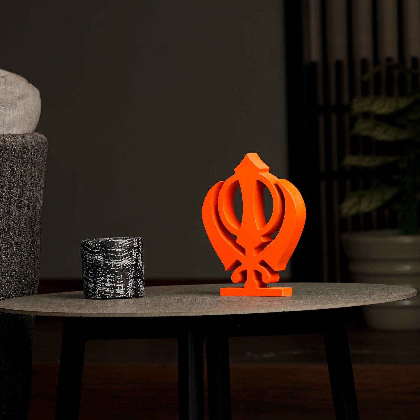 Khanda - Kesri Table Shelf Sikh Temple Decor